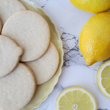 Lemon shortbread sugar cookies