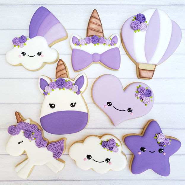 Purple Unicorn Cookie Decorating Class Irvine Orange County CA