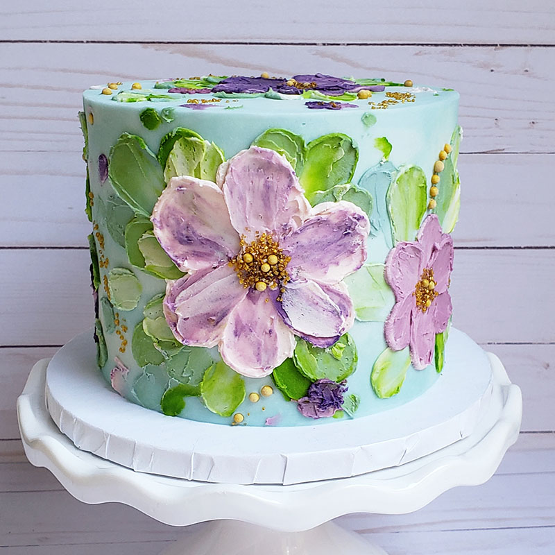 Watercolor Flower Cake Decorating Class Saturday