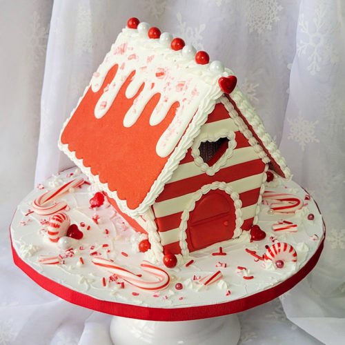 Candy Cane Lane Christmas Gingerbread House Cookie Decorating Kit Example