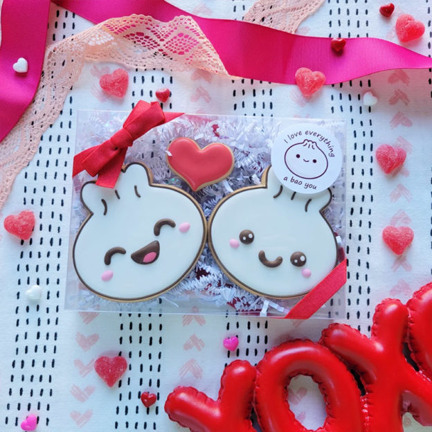 Valentine's Day "Love Dumplings" Cookies (2 large + 1 mini)